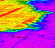 Infrared scan of a leaking roof